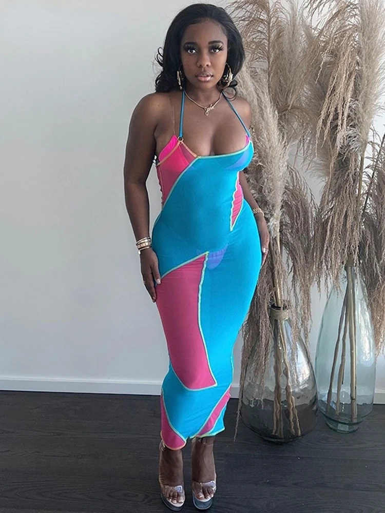 Женское Прозрачное платье без рукавов, длинное облегающее платье с открытой спиной, лето 2022
Женское Прозрачное платье без рукавов, длинное облегающее платье с открытой спиной, лето 2022