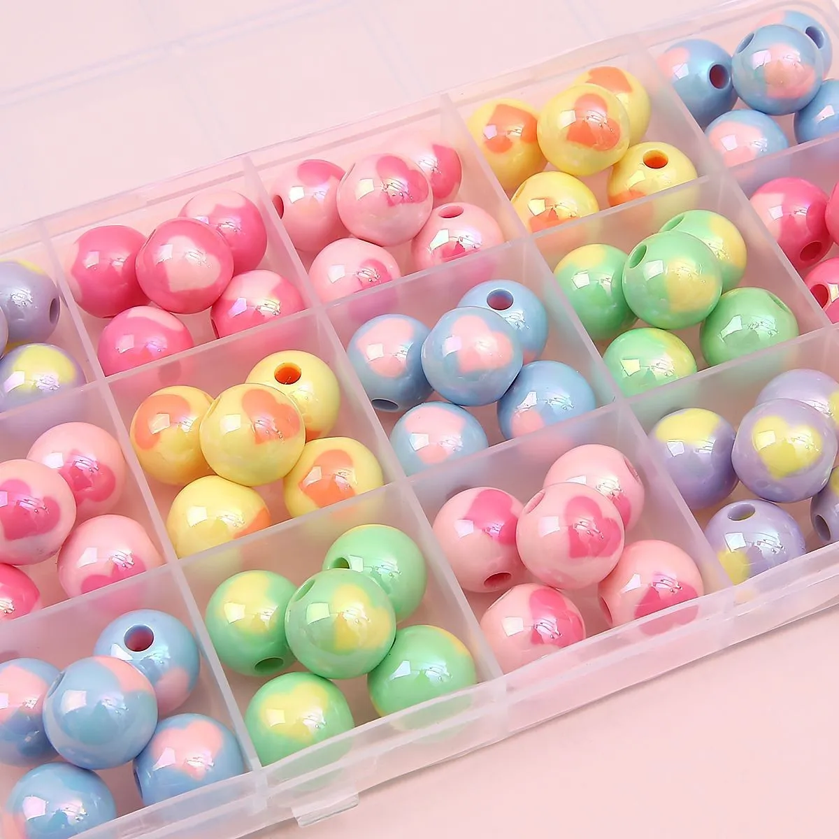 10Pcs 14/16mm Acrylic Beads Smooth Love Heart Round Beads Handmade Necklace Bracelet For Jewelry Making Supplies DIY Accessories
10Pcs 14/16mm Acrylic Beads Smooth Love Heart Round Beads Handmade Necklace Bracelet For Jewelry Making Supplies DIY Accessories