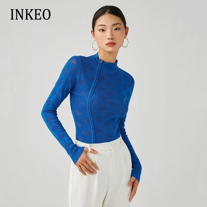 Luxury Women Zip sweater Knit Bodysuit Solid Sheath long sleeve tops Jumper 2022 Autumn winter Female clothing Slim INKEO 2T282
Luxury Women Zip sweater Knit Bodysuit Solid Sheath long sleeve tops Jumper 2022 Autumn winter Female clothing Slim INKEO 2T282