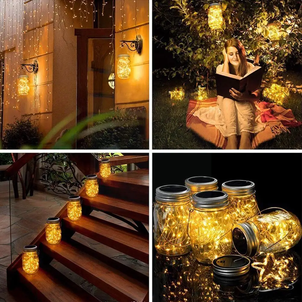 1Pcs Solar Light Mason Jar With 2m String Lights 20/30 Garden Outdoor Decor Christmas Light Wedding Luminous Light Fairy LE E8Z1
1Pcs Solar Light Mason Jar With 2m String Lights 20/30 Garden Outdoor Decor Christmas Light Wedding Luminous Light Fairy LE E8Z1