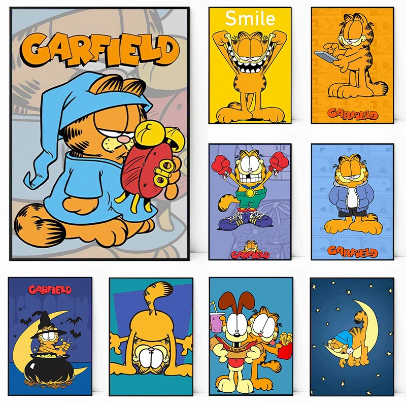 Garfields Cartoon Funny Pictures Posters and Prints Canvas Painting for Room Home Bar Cafe Art Wall Decoration Kids Gift Cuadros
Garfields Cartoon Funny Pictures Posters and Prints Canvas Painting for Room Home Bar Cafe Art Wall Decoration Kids Gift Cuadros