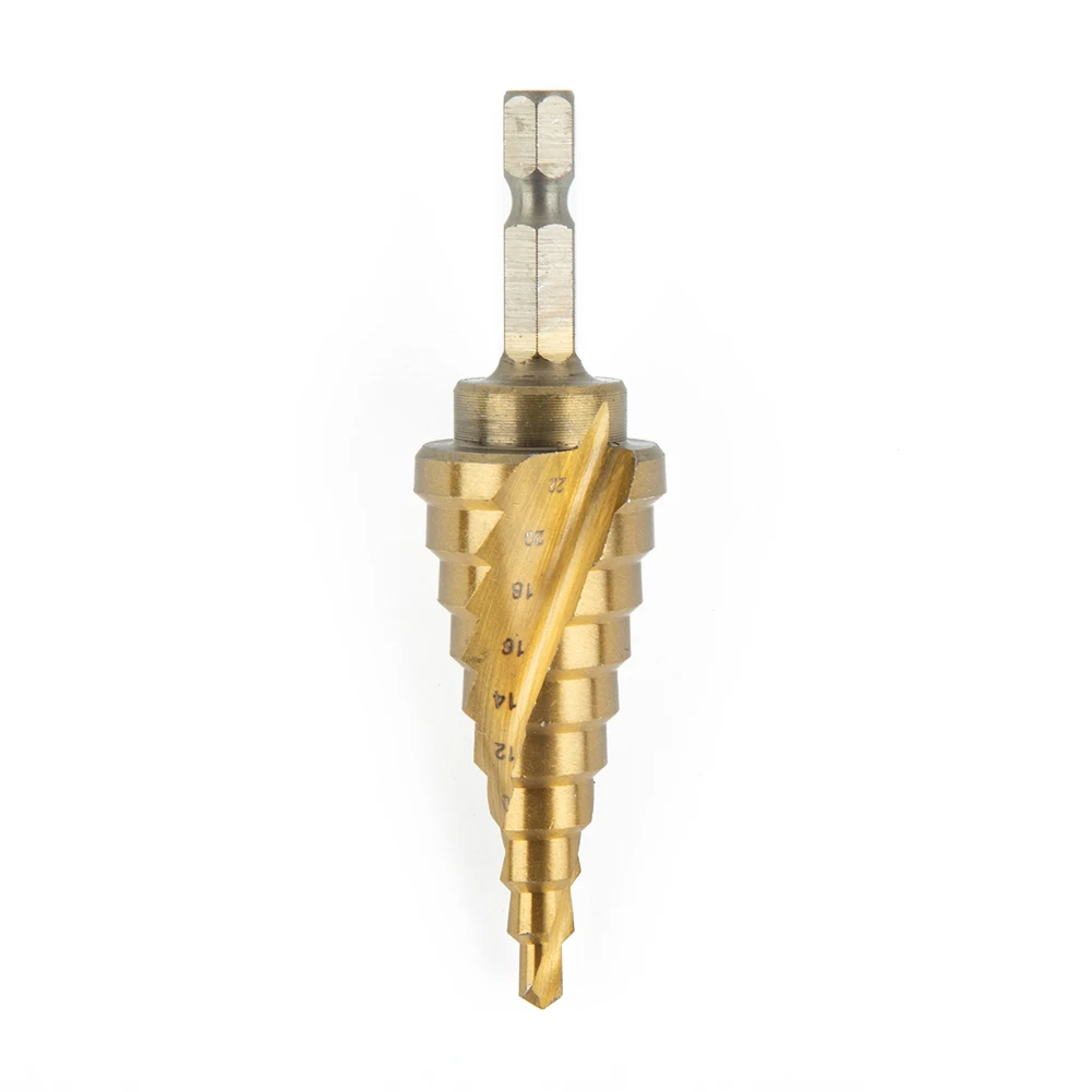 Titanium Coated Step Drill Bit Drill Bit Gold HSS Insulation Boards Spiral Fluted Step Cone 4-22mm Accessories
Titanium Coated Step Drill Bit Drill Bit Gold HSS Insulation Boards Spiral Fluted Step Cone 4-22mm Accessories