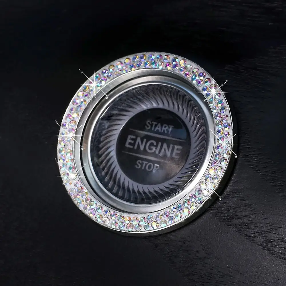 One Car Key Start Button Decoration Ring Diamond Rhinestone Circle Engine One Click Start Stop Switch Ring Interior Parts SUV
One Car Key Start Button Decoration Ring Diamond Rhinestone Circle Engine One Click Start Stop Switch Ring Interior Parts SUV