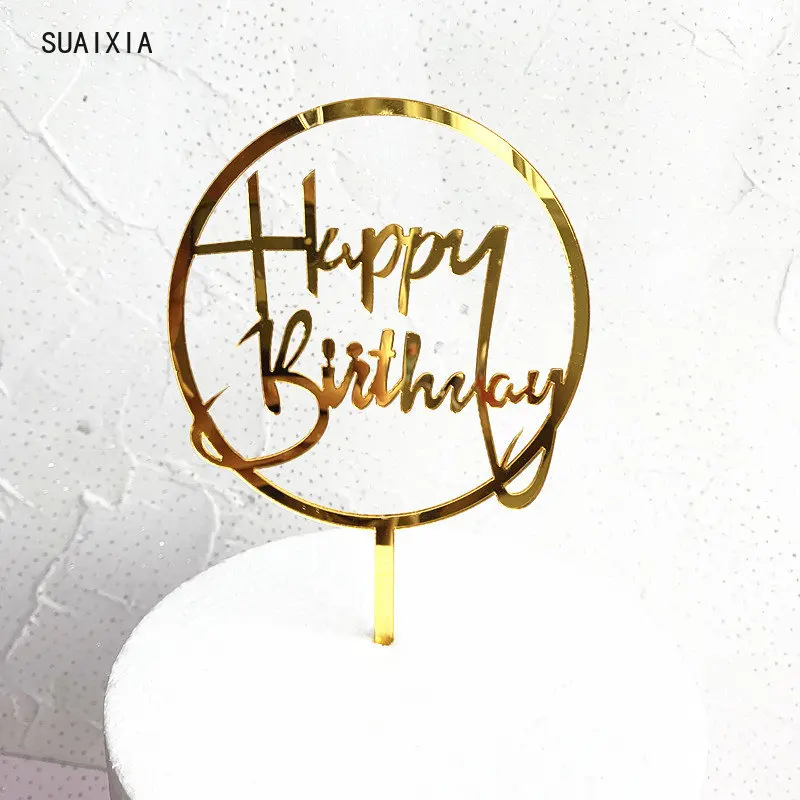 New Happy Birthday Cake Black Gold Circular Birthday Acrylic Cake Topper for Kids Birthday Party Cake Decorations Baby Shower
New Happy Birthday Cake Black Gold Circular Birthday Acrylic Cake Topper for Kids Birthday Party Cake Decorations Baby Shower