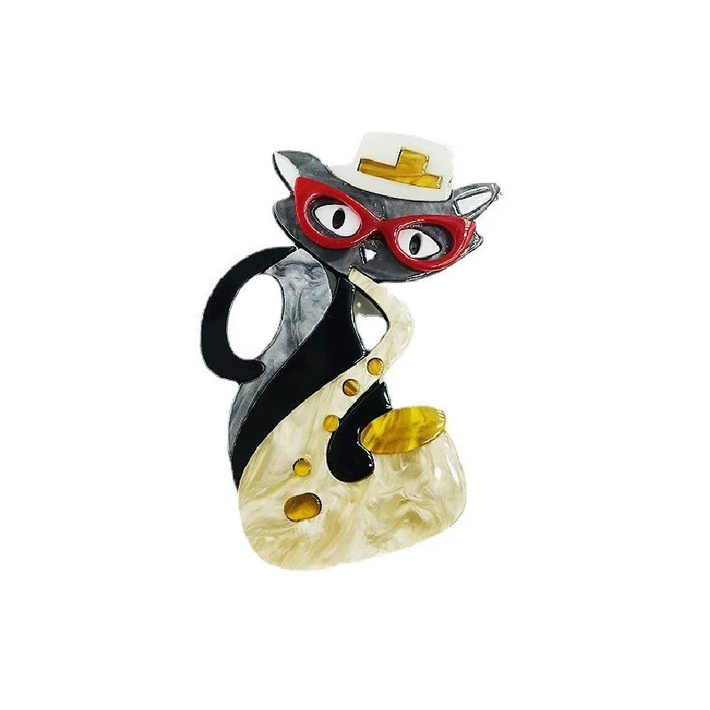 Wuli&baby Acrylic Cat Brooches Wear Hat Glasses Cool Cat Animal Pets Party Casual Brooch Pin Gifts
Wuli&baby Acrylic Cat Brooches Wear Hat Glasses Cool Cat Animal Pets Party Casual Brooch Pin Gifts