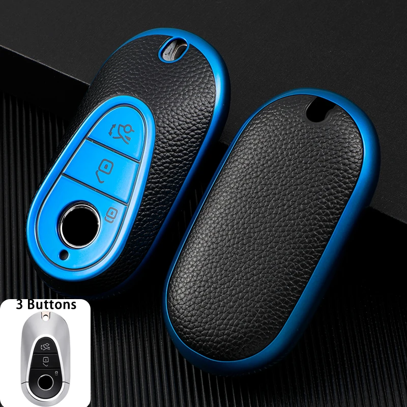 Leather TPU Car Key Case Cover for Mercedes Benz C /S Class W223 W206 S350L S400L S450L S500L 2021 Protector Keychain
Leather TPU Car Key Case Cover for Mercedes Benz C /S Class W223 W206 S350L S400L S450L S500L 2021 Protector Keychain