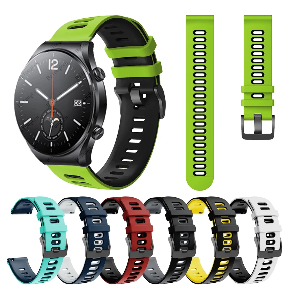 Ремешок силиконовый двухцветный для смарт-часов Xiaomi Watch S1, быстросъемный браслет для цветных часов Xiaomi
Ремешок силиконовый двухцветный для смарт-часов Xiaomi Watch S1, быстросъемный браслет для цветных часов Xiaomi