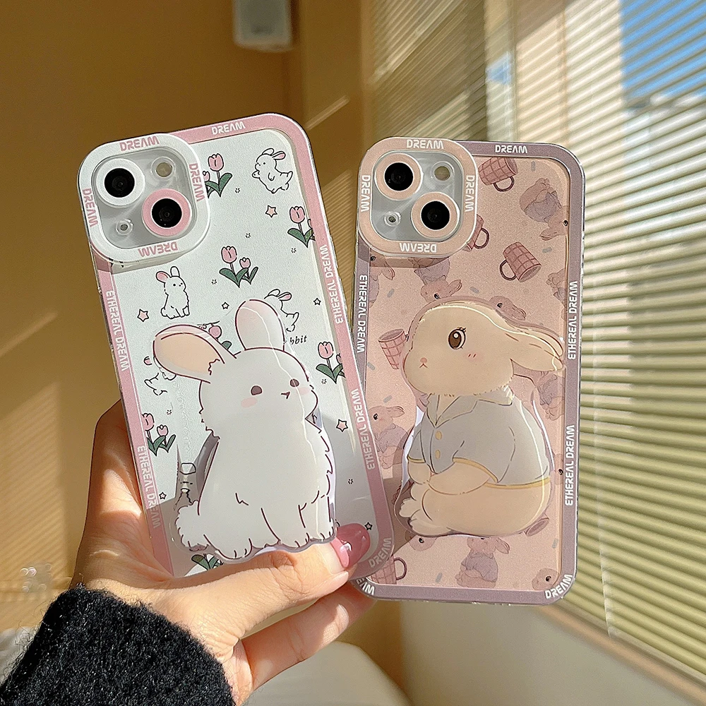 For Samsung Galaxy S22 Ultra S21 FE S20 Plus Note 20 S23 Case Cute Rabbit With Holder Soft Tranparent TPU Phone Protecion Cover
For Samsung Galaxy S22 Ultra S21 FE S20 Plus Note 20 S23 Case Cute Rabbit With Holder Soft Tranparent TPU Phone Protecion Cover