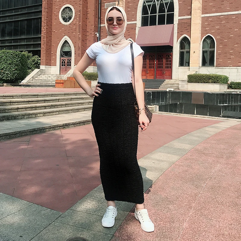 Korean Fashion Faldas Mujer Moda Muslim Knitted High Waist Maxi Pencil Long Skirt Jupe Longue Crayon Femme Skirts Women Clothing
Korean Fashion Faldas Mujer Moda Muslim Knitted High Waist Maxi Pencil Long Skirt Jupe Longue Crayon Femme Skirts Women Clothing