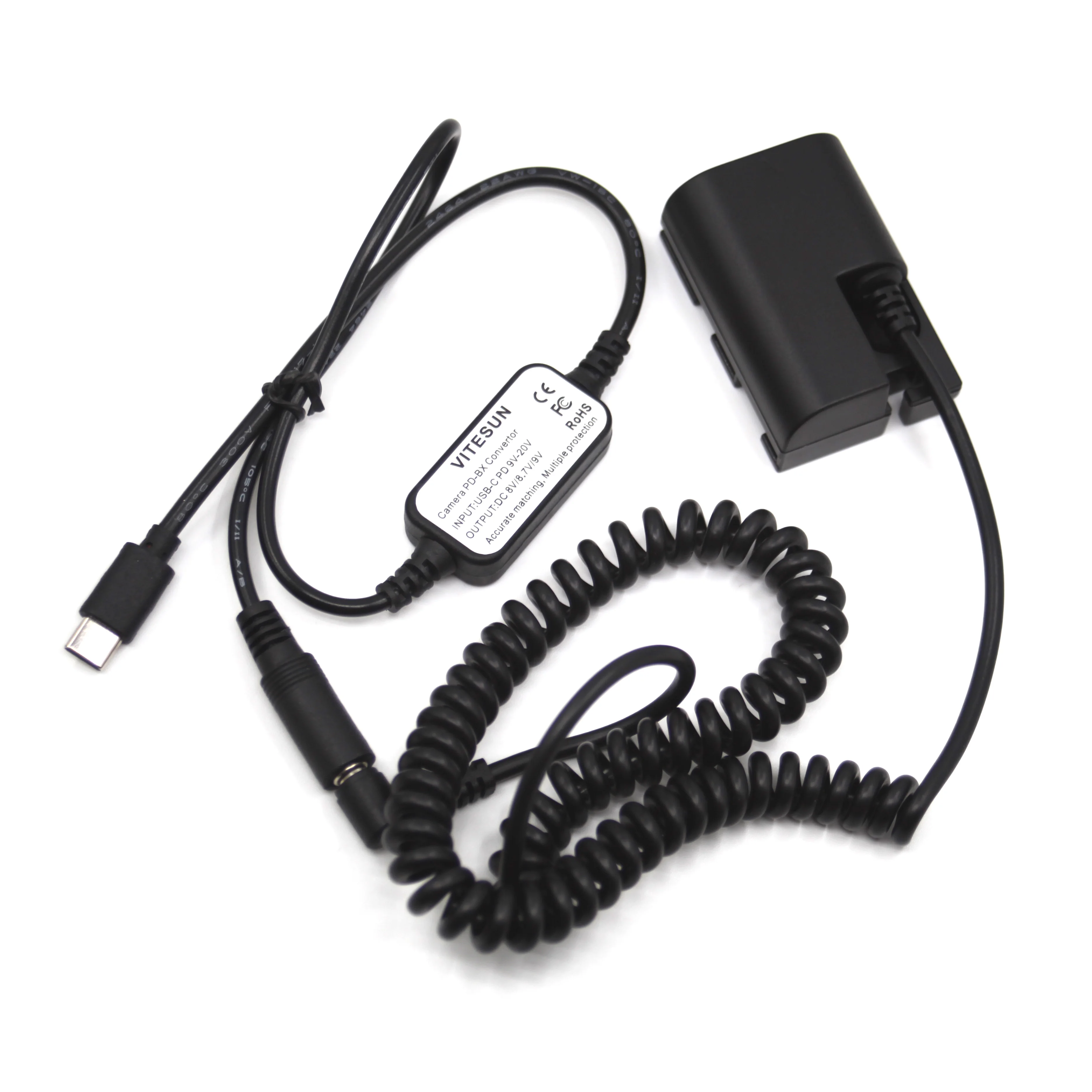 LP-E6 Dummy Battery DR-E6 DC Coupler Spring USB C Power Bank Charger Cable For Canon EOS 5DII 5DS 60Da 6D 7D R6 80D 90D Cameras
LP-E6 Dummy Battery DR-E6 DC Coupler Spring USB C Power Bank Charger Cable For Canon EOS 5DII 5DS 60Da 6D 7D R6 80D 90D Cameras