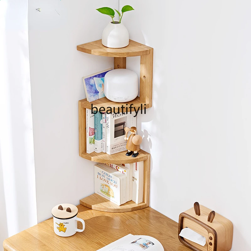 zqSolid Wood Shelf Nordic Tripod Bookshelf Home Oak Desk Desktop Wooden Shelf Storage Rack
zqSolid Wood Shelf Nordic Tripod Bookshelf Home Oak Desk Desktop Wooden Shelf Storage Rack