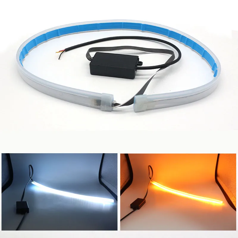 2x Ultrafine 24V Car LED DRL Daytime Running Lights White Turn Signal Yellow Flowing Guide Strip for Truck Headlight Assembly 
2x Ultrafine 24V Car LED DRL Daytime Running Lights White Turn Signal Yellow Flowing Guide Strip for Truck Headlight Assembly