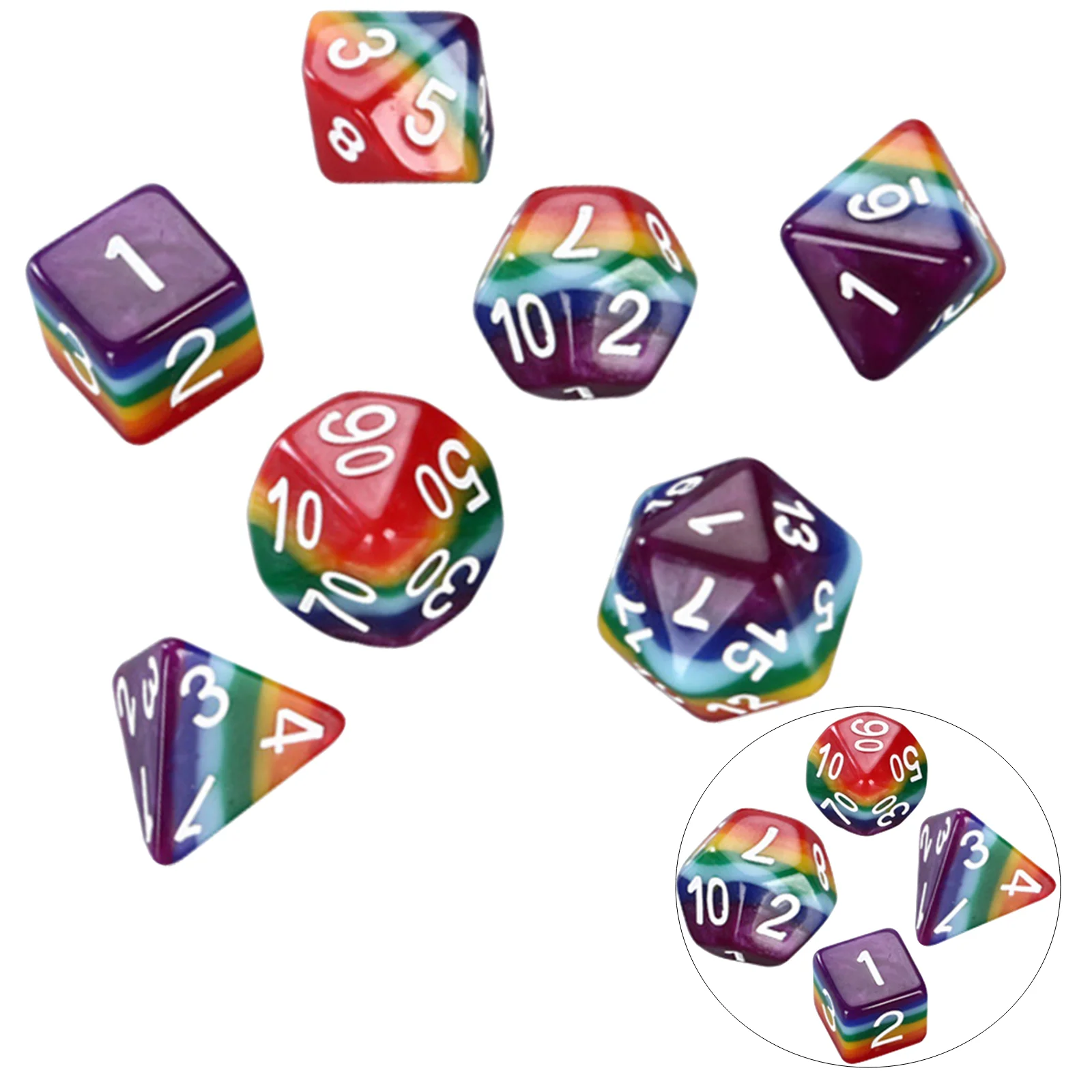 7pcs Mini Polyhedral Dice Set D4 D6 D8 D10 D10 D12 D20 Dices Glitter Game Accessories for Dnd Board Games
7pcs Mini Polyhedral Dice Set D4 D6 D8 D10 D10 D12 D20 Dices Glitter Game Accessories for Dnd Board Games