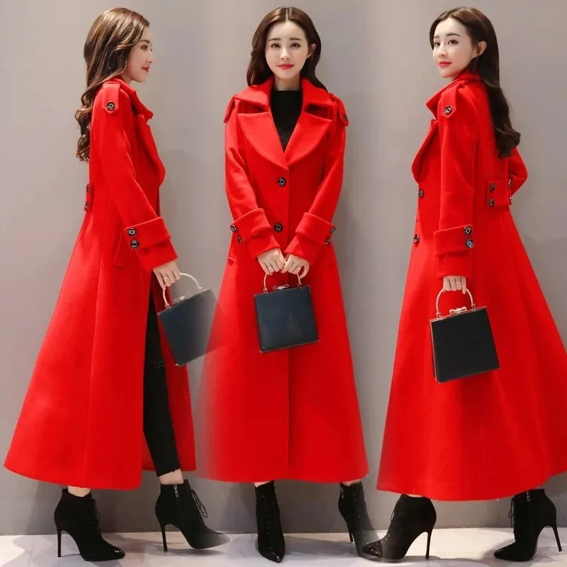 Woolen Coat Women 2022 Autumn Winter New Korean Temperament Waist Wool Jacket Female Large Size Thick Long One Knee Outerwear
Woolen Coat Women 2022 Autumn Winter New Korean Temperament Waist Wool Jacket Female Large Size Thick Long One Knee Outerwear