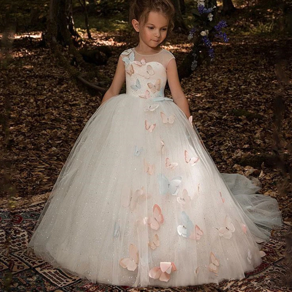 Communion Dresses Appliques O-neck Lace Up Bow Sash Flower Girl Dresses Custom Made Vestidos New Arrival Long Sleeve
Communion Dresses Appliques O-neck Lace Up Bow Sash Flower Girl Dresses Custom Made Vestidos New Arrival Long Sleeve