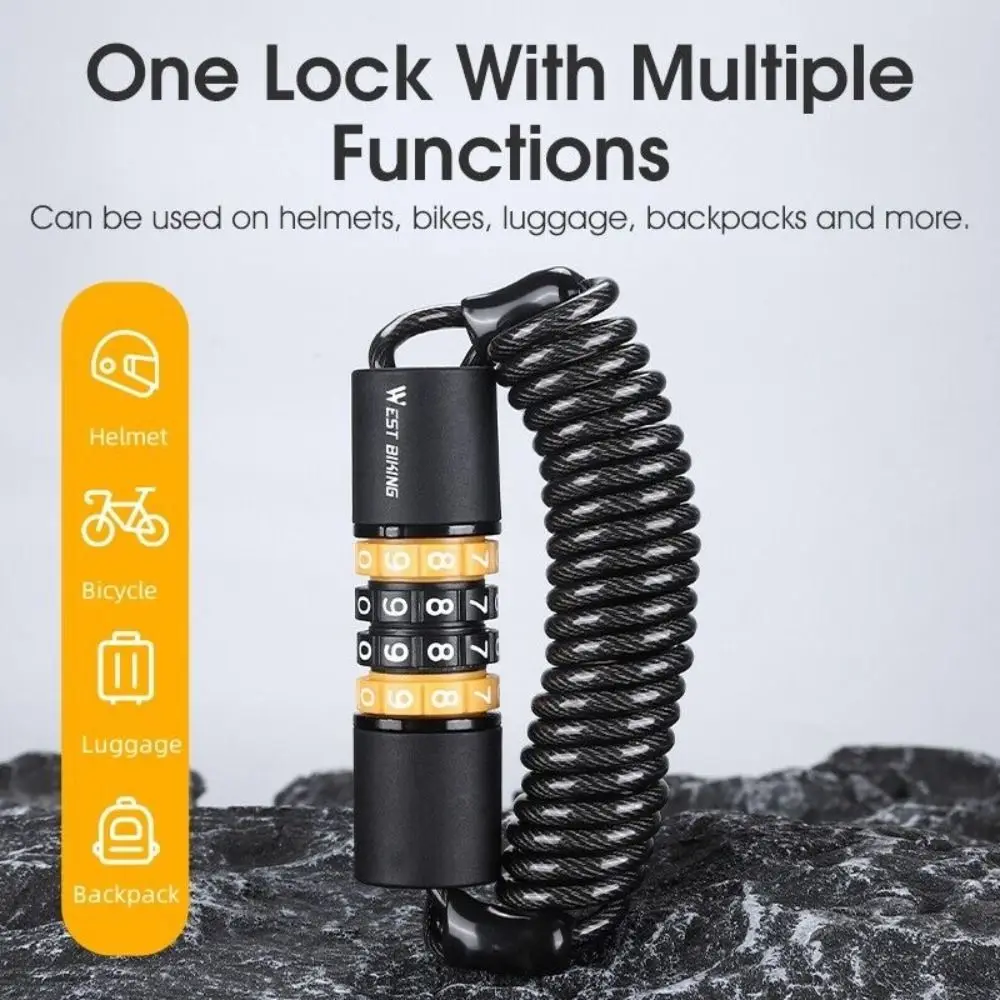 New Motorcycles Zinc Alloy ABS 4 Digit Password Helmet Lock Bicycle Anti-theft Lock Steel Cable Locks Mountain Bikes
New Motorcycles Zinc Alloy ABS 4 Digit Password Helmet Lock Bicycle Anti-theft Lock Steel Cable Locks Mountain Bikes