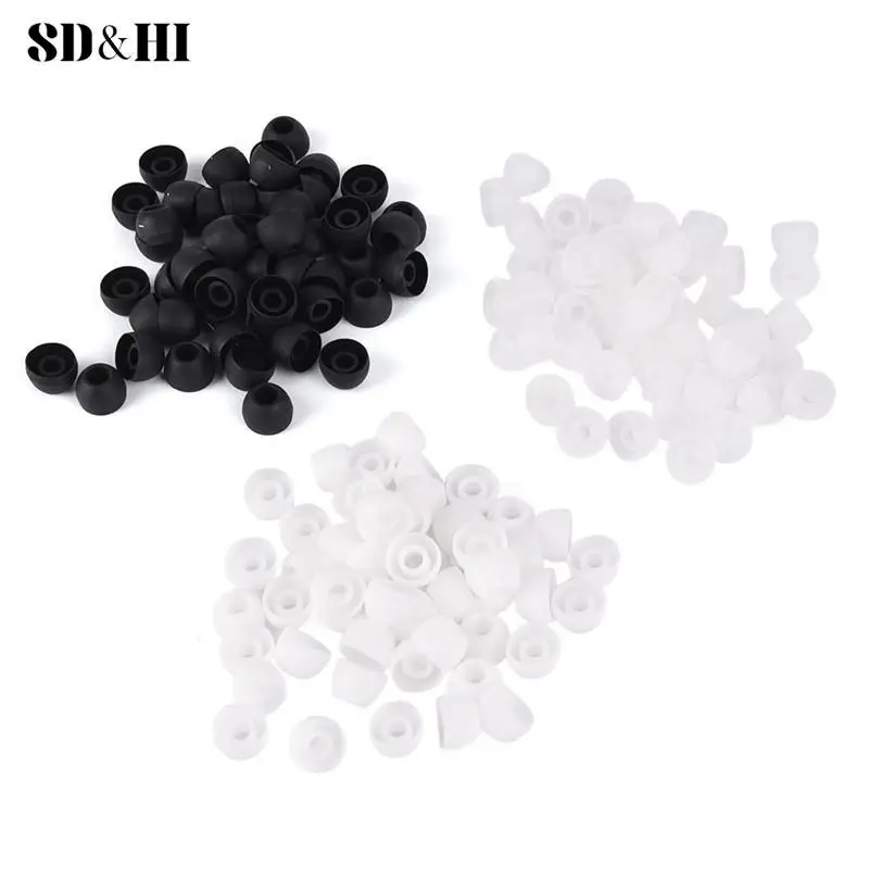 

Hot Sale 50pcs/lot Soft Silicon Ear Tip Cover Replacement Earbud Covers For HTC In-Ear Headphones Earphones Accessories