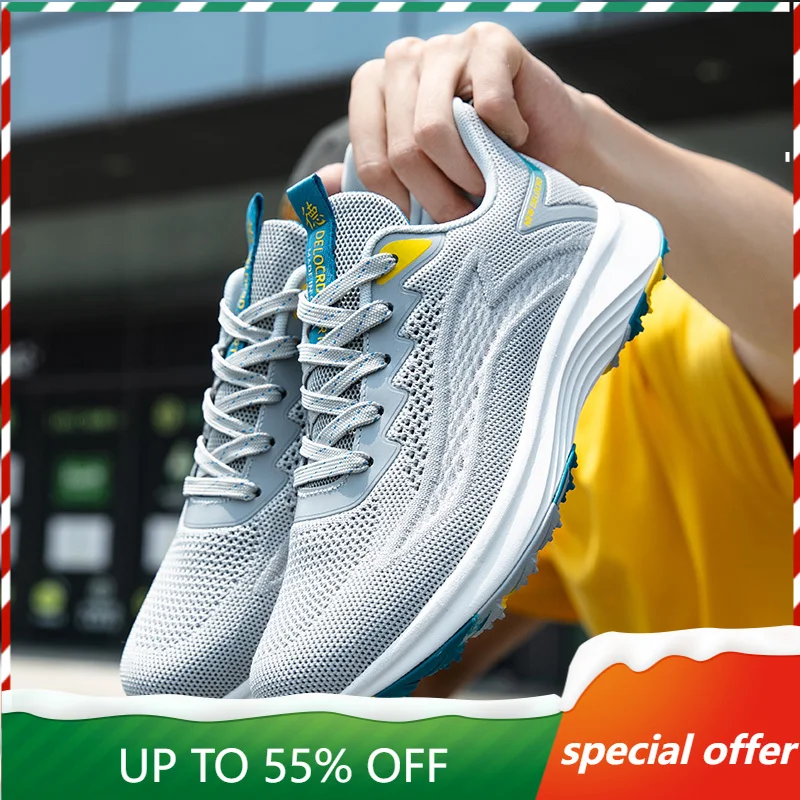 2023 Men Running Shoes Rubber Breathable Tenis Non-slip Mesh Men Sneakers Lightweight Lace-up Outdoor Sports Shoes 
2023 Men Running Shoes Rubber Breathable Tenis Non-slip Mesh Men Sneakers Lightweight Lace-up Outdoor Sports Shoes