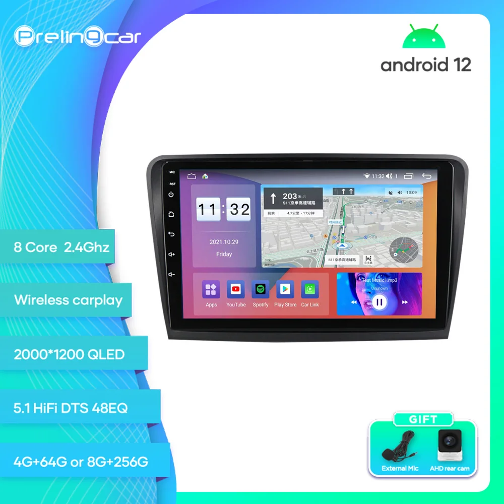 Prelingcar For Skoda Superb 2008-2015 Years Android 12 Car Monitor 8 256g Carplay RDS GPS Built 2din Radio DVD Player 5.1 DST
Prelingcar For Skoda Superb 2008-2015 Years Android 12 Car Monitor 8 256g Carplay RDS GPS Built 2din Radio DVD Player 5.1 DST