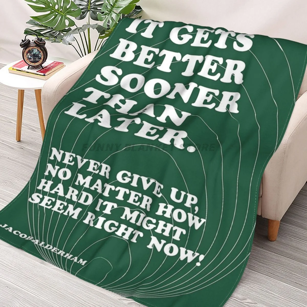 It Gets Better Sooner Than Later Original Throws Blankets Collage Flannel Ultra-Soft Warm picnic blanket bedspread on the bed
It Gets Better Sooner Than Later Original Throws Blankets Collage Flannel Ultra-Soft Warm picnic blanket bedspread on the bed