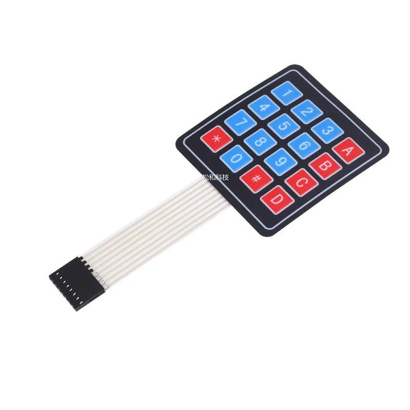 

TZT New 4 12 16 20 Key 4*4 Membrane Switch Keypad 1x4 3x4 4x4 4*5 Matrix Array Matrix keyboard for arduino smart car