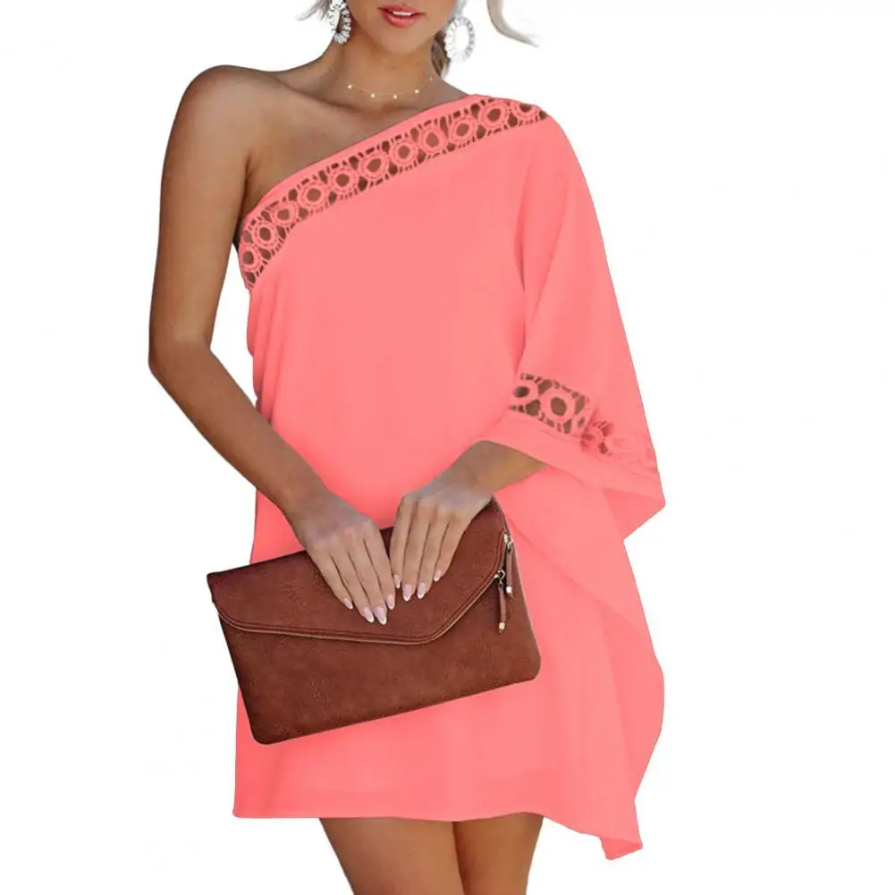 Stylish Short Dress One Shoulder Baggy Women Dress Skew Neck Women Dress
Stylish Short Dress One Shoulder Baggy Women Dress Skew Neck Women Dress