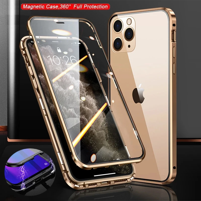 Double-Sided Metal Magnetic adsorption Case For IPhone 11 12 13 14 15 Pro Max Glass Magnet Case For 12 13 Mini 14 15 Plus Cover
Double-Sided Metal Magnetic adsorption Case For IPhone 11 12 13 14 15 Pro Max Glass Magnet Case For 12 13 Mini 14 15 Plus Cover