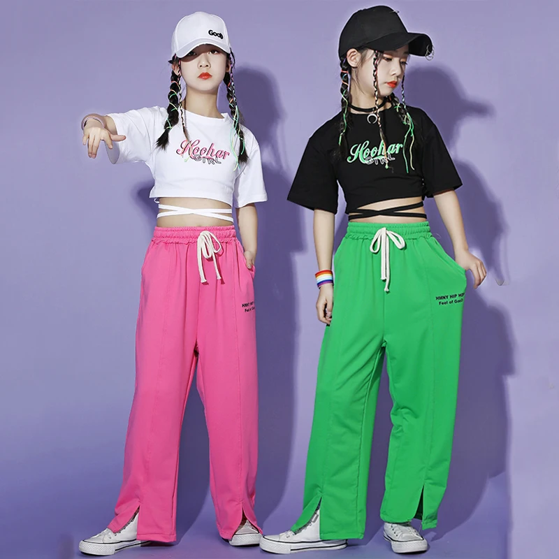 Children'S Jazz Dance Costumes For Girls Short Sleeves Top Slit Pants Kids Hip Hop Dancing Clothes Girl Stage Outfit SL6608
Children'S Jazz Dance Costumes For Girls Short Sleeves Top Slit Pants Kids Hip Hop Dancing Clothes Girl Stage Outfit SL6608