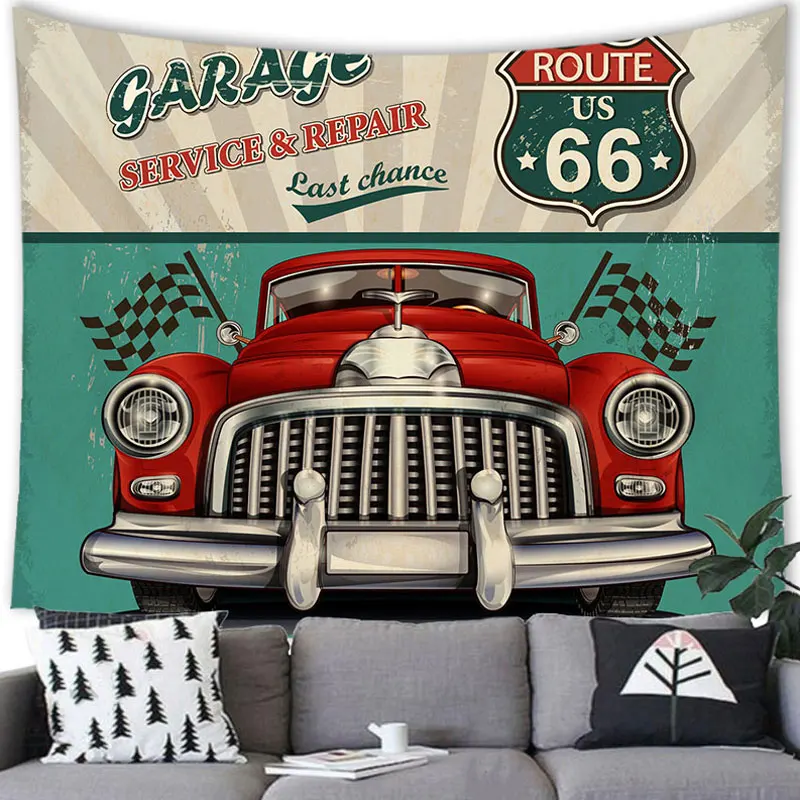 America Retro Car 66 Road Tapestry Wall Hanging Creative Retro Car Decor Tapestry Party Home Bedroom Living Room Decorations
America Retro Car 66 Road Tapestry Wall Hanging Creative Retro Car Decor Tapestry Party Home Bedroom Living Room Decorations