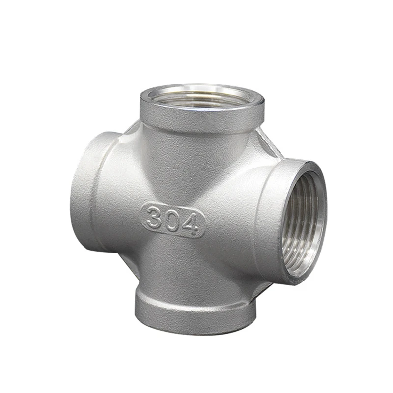 1/8" 1/4" 3/8" 1/2" 3/4" 1" 1-1/4" 1-1/2" NPT Female Thread 304 Stainless Steel 4 Four Way Cross Pipe Fitting Connector
1/8" 1/4" 3/8" 1/2" 3/4" 1" 1-1/4" 1-1/2" NPT Female Thread 304 Stainless Steel 4 Four Way Cross Pipe Fitting Connector