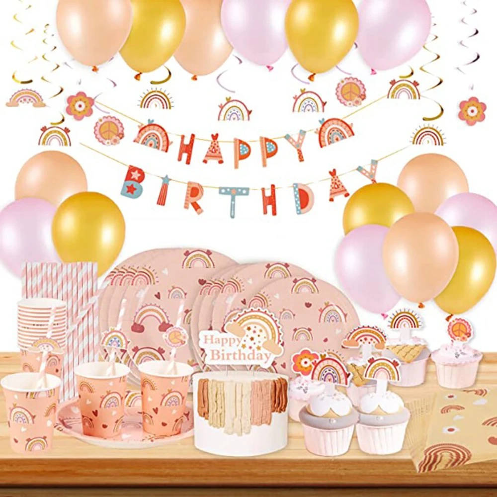 Colorful Rainbow Birthday Decorations Set,Themed for Boys & Girls,Perfect for Baby Shower,Kid's Parties & Other Celebration,Boho
Colorful Rainbow Birthday Decorations Set,Themed for Boys & Girls,Perfect for Baby Shower,Kid's Parties & Other Celebration,Boho