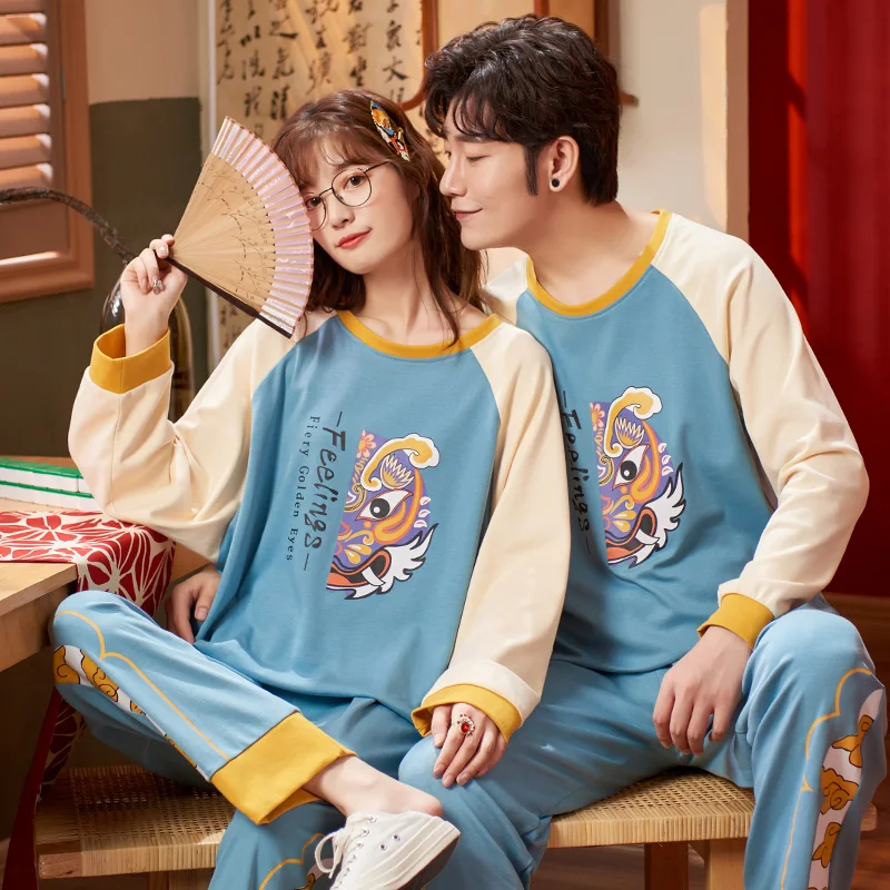 Couple Pajamas for Women Spring Autumn Winter6535Cotton Long Sleeve Two-Piece Suit Thin Men's Cartoon Home Wear
Couple Pajamas for Women Spring Autumn Winter6535Cotton Long Sleeve Two-Piece Suit Thin Men's Cartoon Home Wear