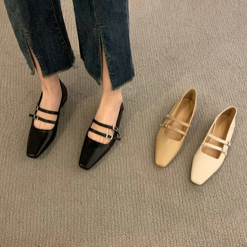 Women's Shoes Low Heel Square Toe Pupms 2022 New Spring Buckle Mary Jane Leather Shoes
Women's Shoes Low Heel Square Toe Pupms 2022 New Spring Buckle Mary Jane Leather Shoes