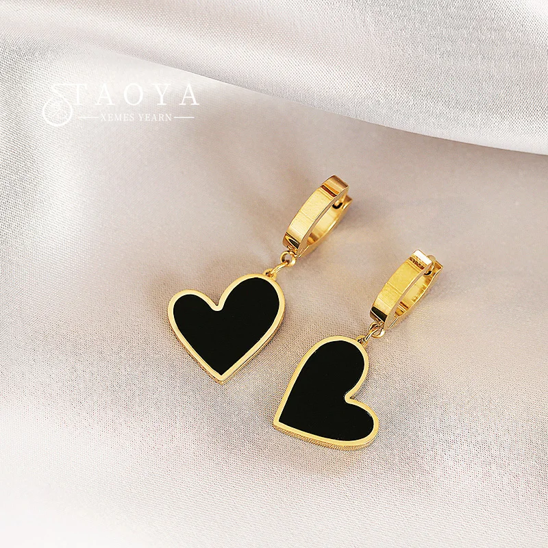 Classic Black Peach Heart Pendant Design Stainless steel Gold Color Earrings 2022 Fashion Jewelry Party Women's Set Accessories
Classic Black Peach Heart Pendant Design Stainless steel Gold Color Earrings 2022 Fashion Jewelry Party Women's Set Accessories