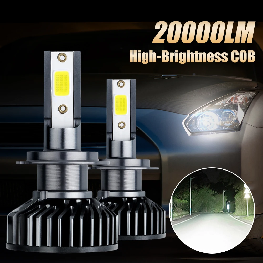 20000LM Car LED Bulb 2Pcs H1 H4 9005 9006 H11 Headlight Bulb 12V 50W 6000K White COB LED Car Headlight For Car Accessories
20000LM Car LED Bulb 2Pcs H1 H4 9005 9006 H11 Headlight Bulb 12V 50W 6000K White COB LED Car Headlight For Car Accessories
