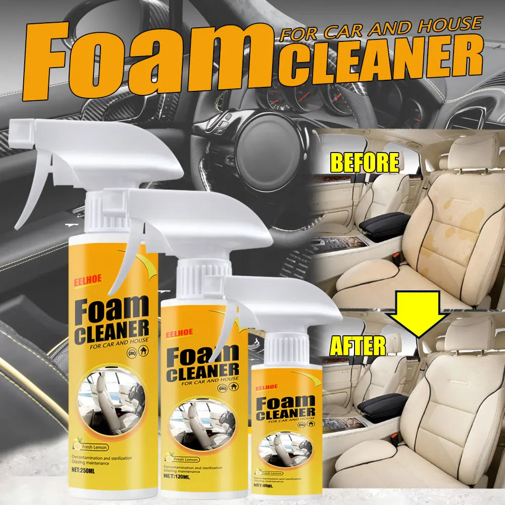 Auto Interior Cleaning Agent Ceiling Dash Leather Plastic Flannel Woven Fabric Water-free Strong Cleaning Foam
Auto Interior Cleaning Agent Ceiling Dash Leather Plastic Flannel Woven Fabric Water-free Strong Cleaning Foam