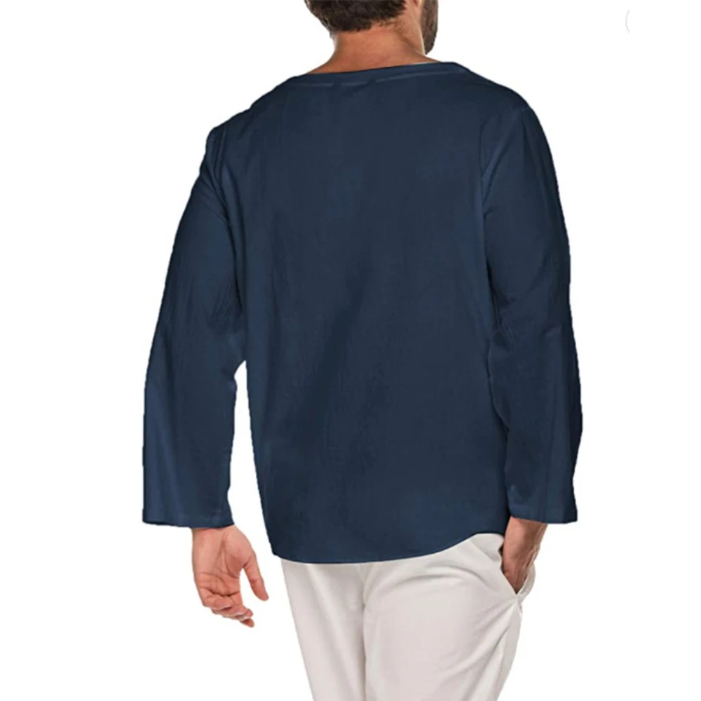 T-shirts Men Shirts Mens Retro Lace Up Long Sleeve M-3XL Shirt Soft Solid Color T Shirt Vintage Style Breathable
T-shirts Men Shirts Mens Retro Lace Up Long Sleeve M-3XL Shirt Soft Solid Color T Shirt Vintage Style Breathable