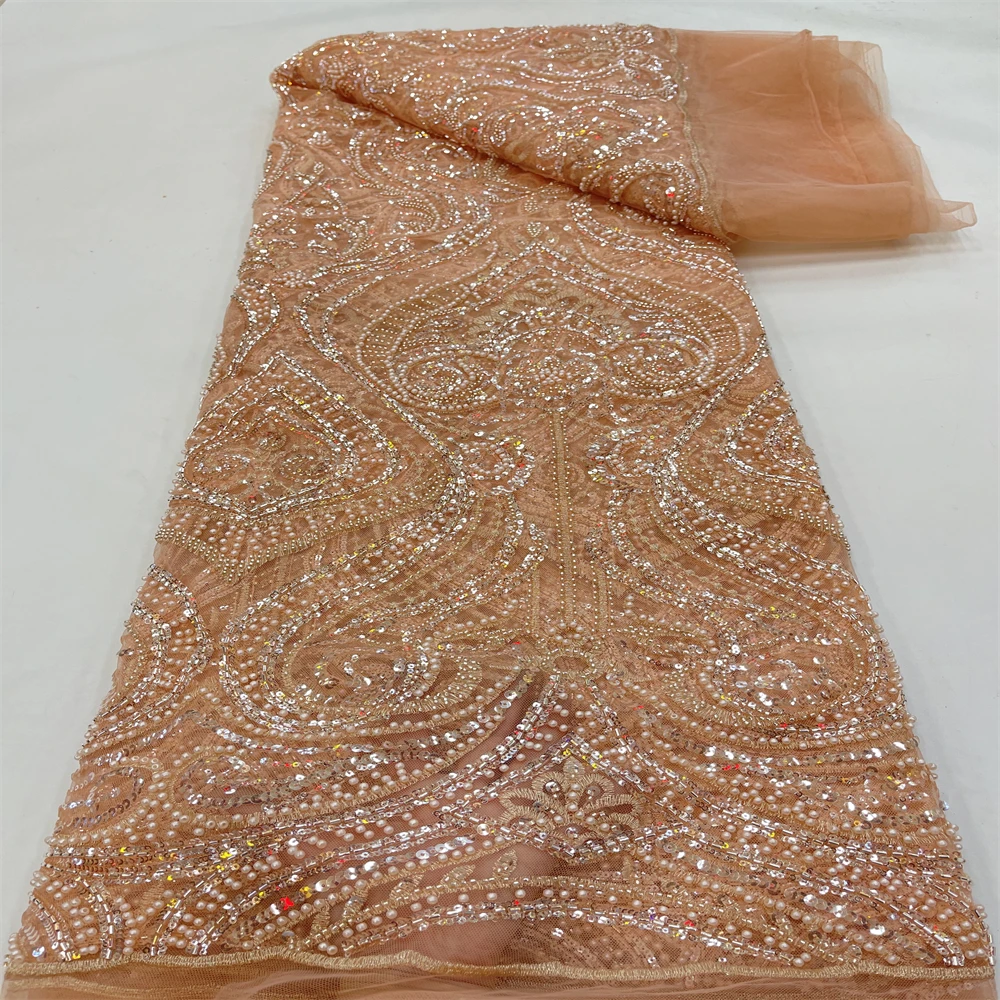 2023 High Quality African Handmade Beaded Lace Fabric sequins French Embroidery Lace Fabric For Nigerian Wedding Party
2023 High Quality African Handmade Beaded Lace Fabric sequins French Embroidery Lace Fabric For Nigerian Wedding Party