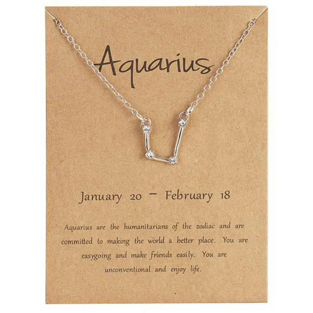 New Trendy 12 Constellation Fashion Necklace Crystal Charm Chain With brick Choker For Women Zodiac Sign Birthday Jewelry Gift 
New Trendy 12 Constellation Fashion Necklace Crystal Charm Chain With brick Choker For Women Zodiac Sign Birthday Jewelry Gift