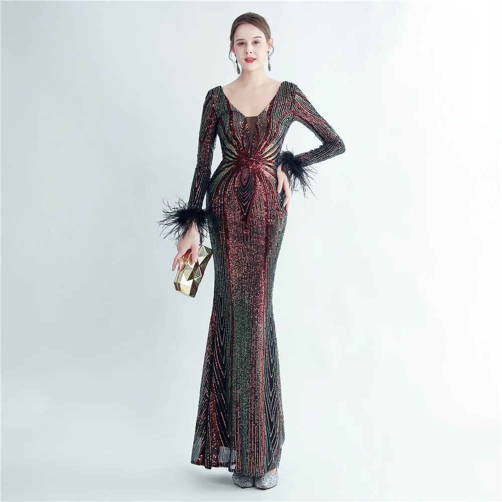 2023 Hot dress,New Product Positioning Flower Bead Piece Craft Camel Hair High end Long Sleeve Evening Dress
2023 Hot dress,New Product Positioning Flower Bead Piece Craft Camel Hair High end Long Sleeve Evening Dress