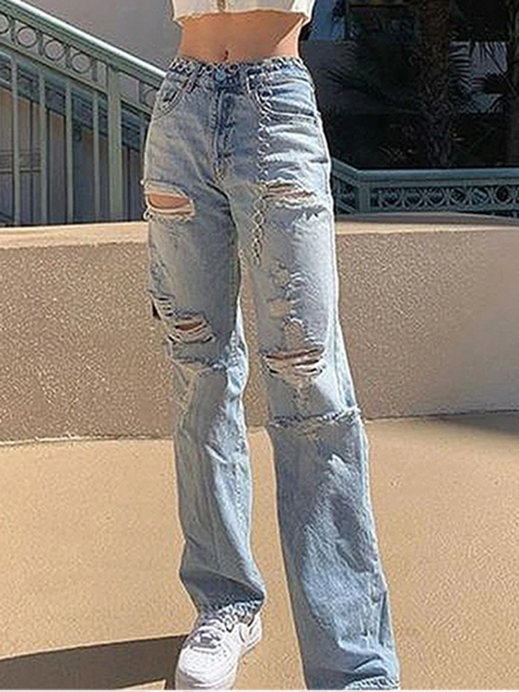 Jeans denim women fashion new style ripped holes ripped wide-legged low-waist jeans loose pants dropship
Jeans denim women fashion new style ripped holes ripped wide-legged low-waist jeans loose pants dropship