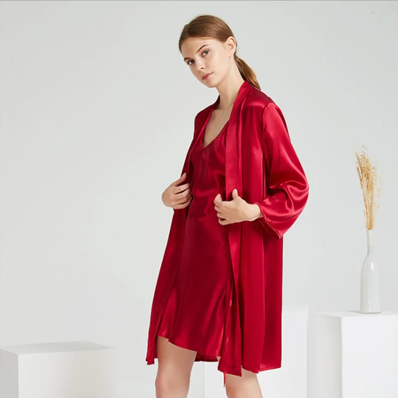 19 Mm Heavy 100% Mulberry Silk Nightgown Comfortable And Cool Lace Up Summer Silk Pajamas One-piece Home Clothes
19 Mm Heavy 100% Mulberry Silk Nightgown Comfortable And Cool Lace Up Summer Silk Pajamas One-piece Home Clothes