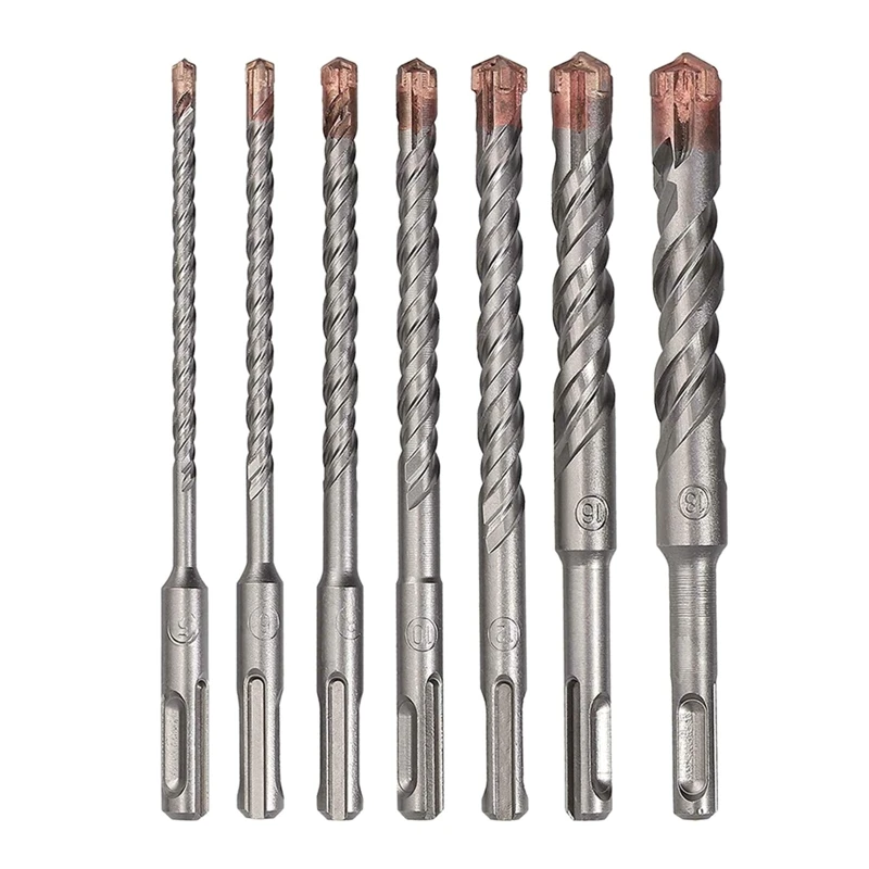 7 Pcs/set Hammer Bit Set SDS Plus Bits Set Used for Concrete Masonry Wall 5-18mm Shock Drill Bits Hard Alloy Made
7 Pcs/set Hammer Bit Set SDS Plus Bits Set Used for Concrete Masonry Wall 5-18mm Shock Drill Bits Hard Alloy Made