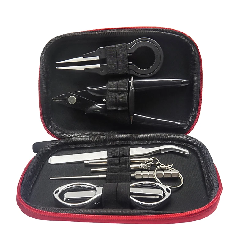 Mini Vape DIY Tool Bag Tweezers Pliers Wire Heaters Kit Coil Jig Winding For Packing Electronic Cigarette Accessories
Mini Vape DIY Tool Bag Tweezers Pliers Wire Heaters Kit Coil Jig Winding For Packing Electronic Cigarette Accessories