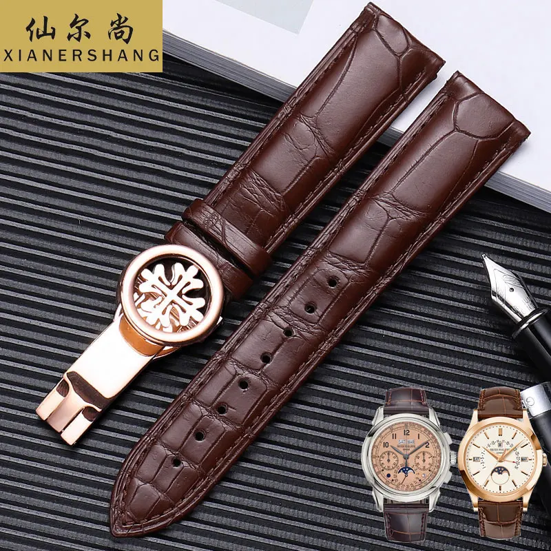 XIANERSHANG Folding Buckle Crocodile Skin Watchbands Custom Patek-Philippe Watch Band 18MM 19MM 20MM 21MM 22MM Alligator Strap
XIANERSHANG Folding Buckle Crocodile Skin Watchbands Custom Patek-Philippe Watch Band 18MM 19MM 20MM 21MM 22MM Alligator Strap