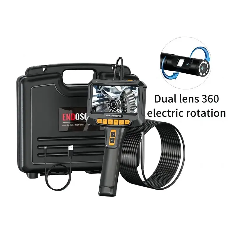 Endoscope Camera Dual Lens 5inches 360 Rotation Camera 8.5mm 1m 5m 1080P Full HD Borescope Mini Camera For Drain Pipe Inspection
Endoscope Camera Dual Lens 5inches 360 Rotation Camera 8.5mm 1m 5m 1080P Full HD Borescope Mini Camera For Drain Pipe Inspection