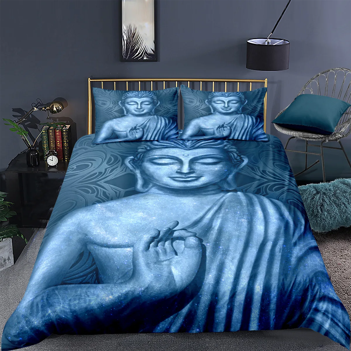 Buhhda Duvet Cover Set 2/3 Piece Boho Bedding Set with Buddha Theme 3D Print Soft Quilt Comforter Cover with Pillowcase
Buhhda Duvet Cover Set 2/3 Piece Boho Bedding Set with Buddha Theme 3D Print Soft Quilt Comforter Cover with Pillowcase