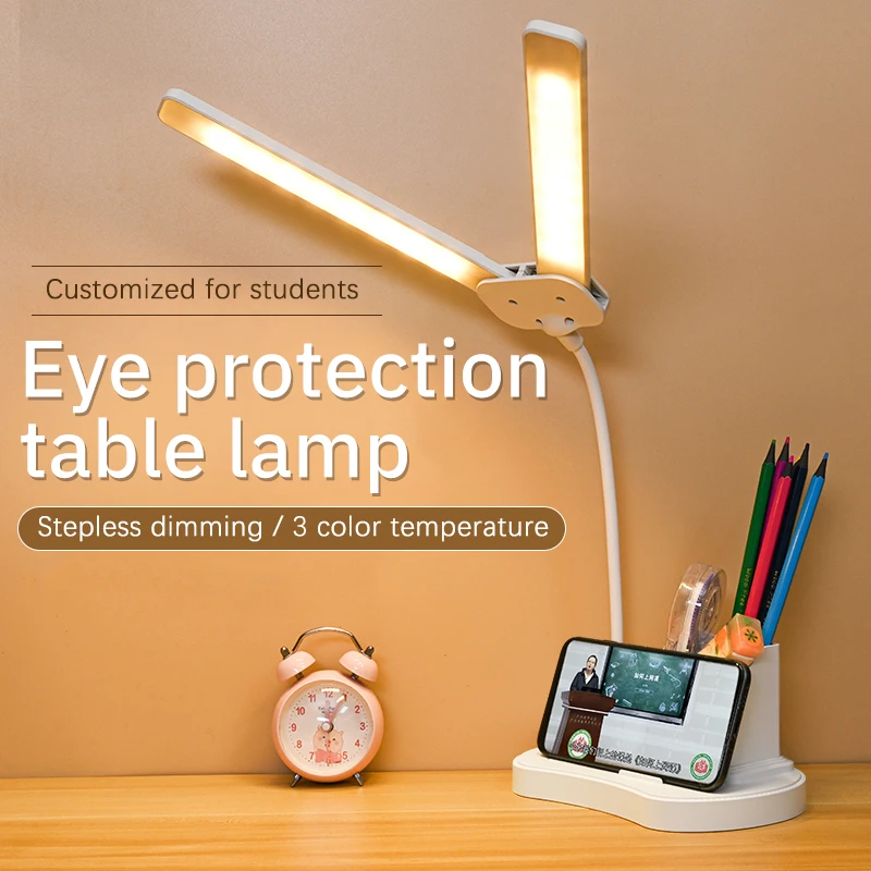USB LED table lamp 2 in 1 double light head adjustable Desk lamps for office home study lighting
USB LED table lamp 2 in 1 double light head adjustable Desk lamps for office home study lighting