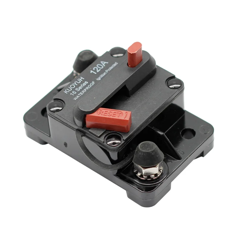 120A 12V 48VDC Waterproof Auto Cars Marine Manual Reset Kuoyuh DC Circuit Breaker
120A 12V 48VDC Waterproof Auto Cars Marine Manual Reset Kuoyuh DC Circuit Breaker