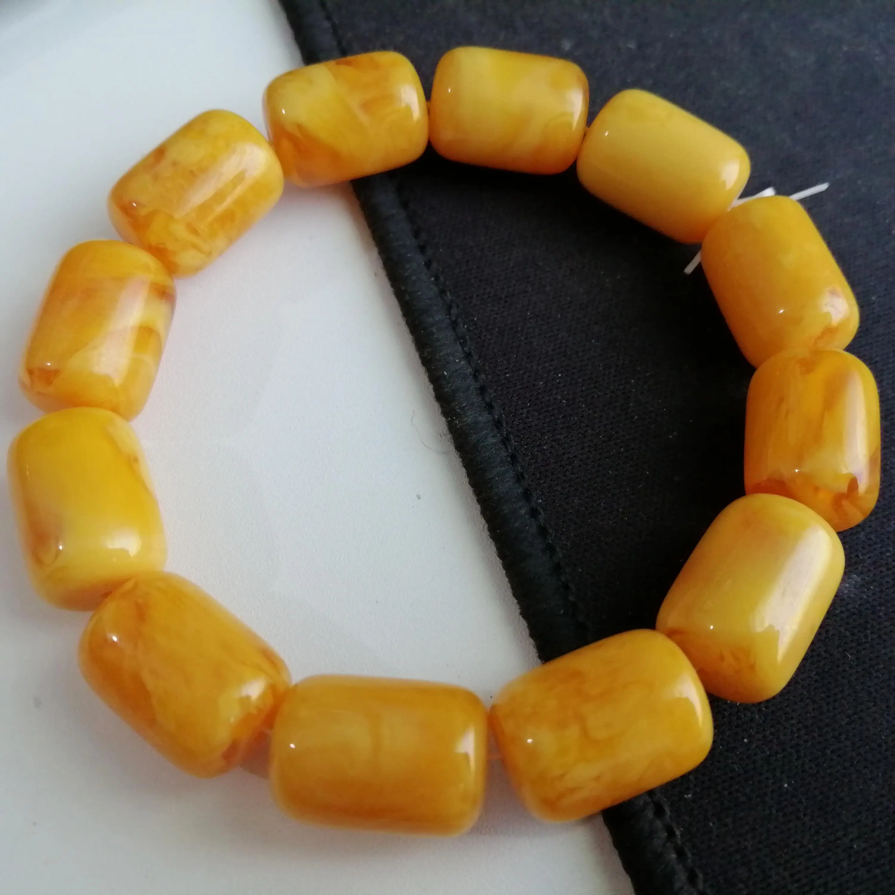 Natural Beeswax Barrel Beads Elastic Bracelet Men Women Healing Jewelry Genuine Honey Wax Baltic Amber Beaded Bracelets Bangle
Natural Beeswax Barrel Beads Elastic Bracelet Men Women Healing Jewelry Genuine Honey Wax Baltic Amber Beaded Bracelets Bangle